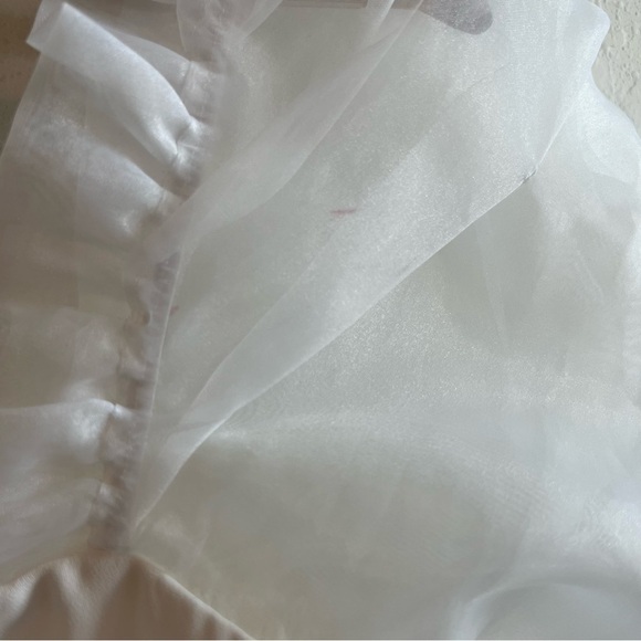 Amanda Uprichard Lovely Dress In Ivory Puff Sleeve Mini - Picture 10 of 11